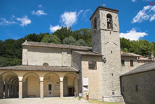Włochy-Italia. Toscana-Toskania. Santuario Francescano-La Verna. Sanktuarium św. Franciszka w La Verna. 